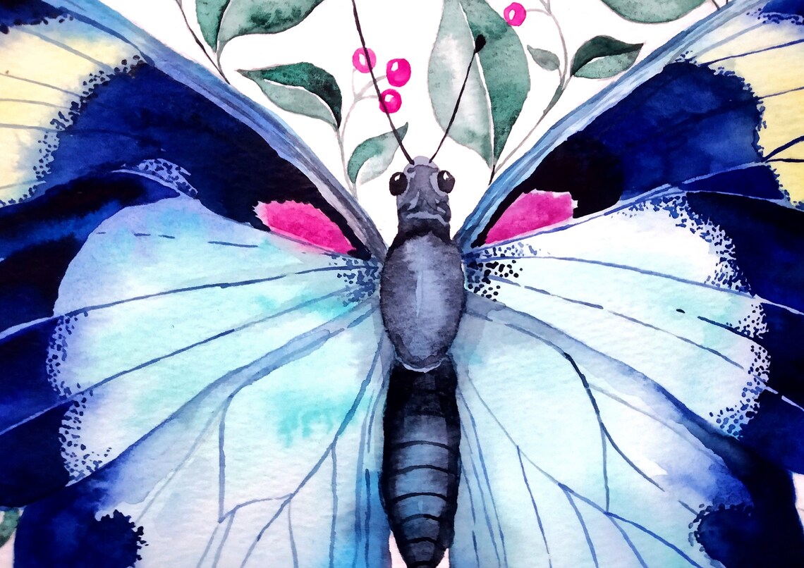 Monarch Butterfly Watercolor Art Print, Botanical - Image 3