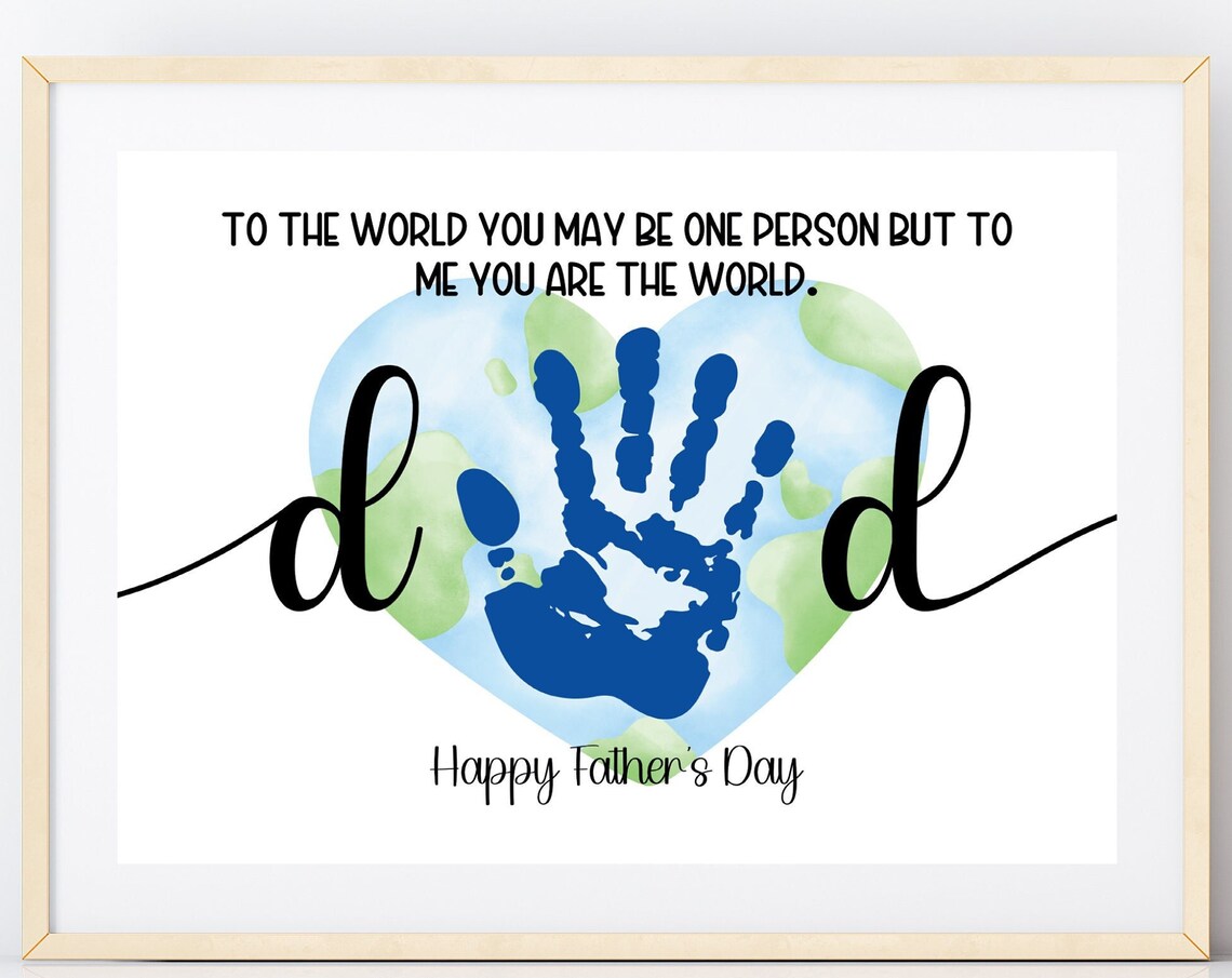 Fathers Day Handprint Gift, DIY Craft Poster Print - Image 3