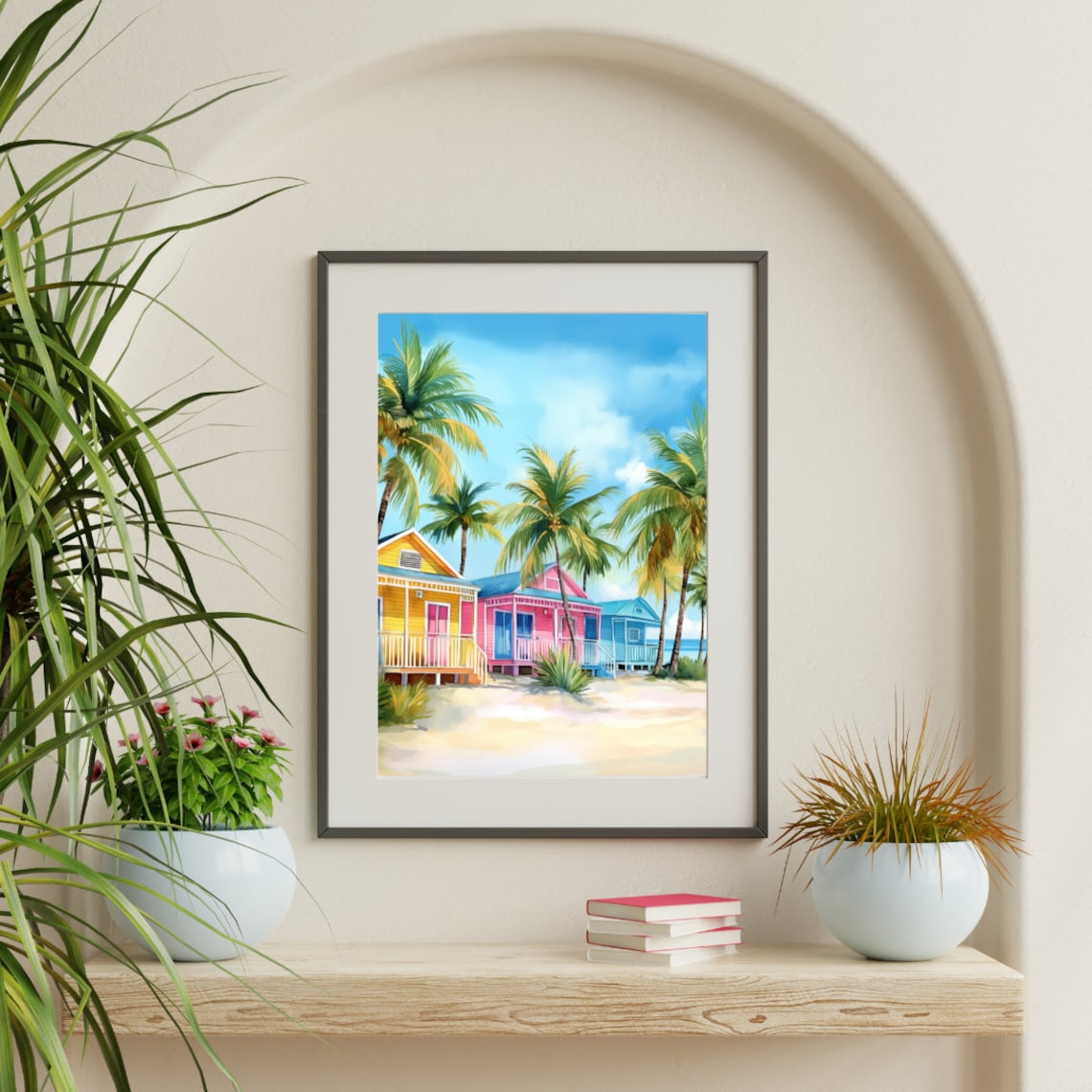 Barbados Watercolor Travel Poster, Caribbean Island - Image 3