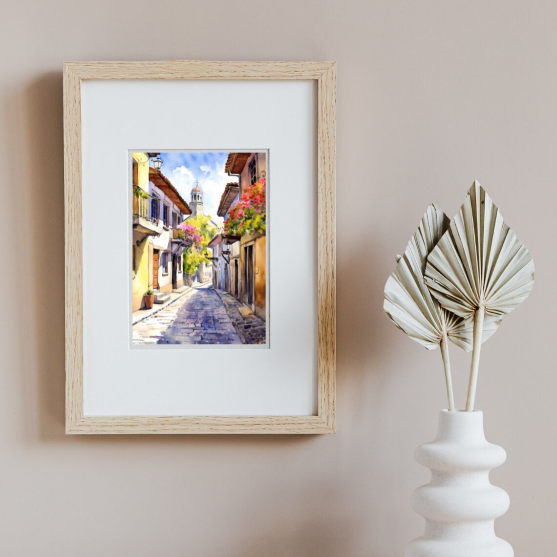 Plovdiv Old Town Watercolor Art Print, Bulgaria - Image 3