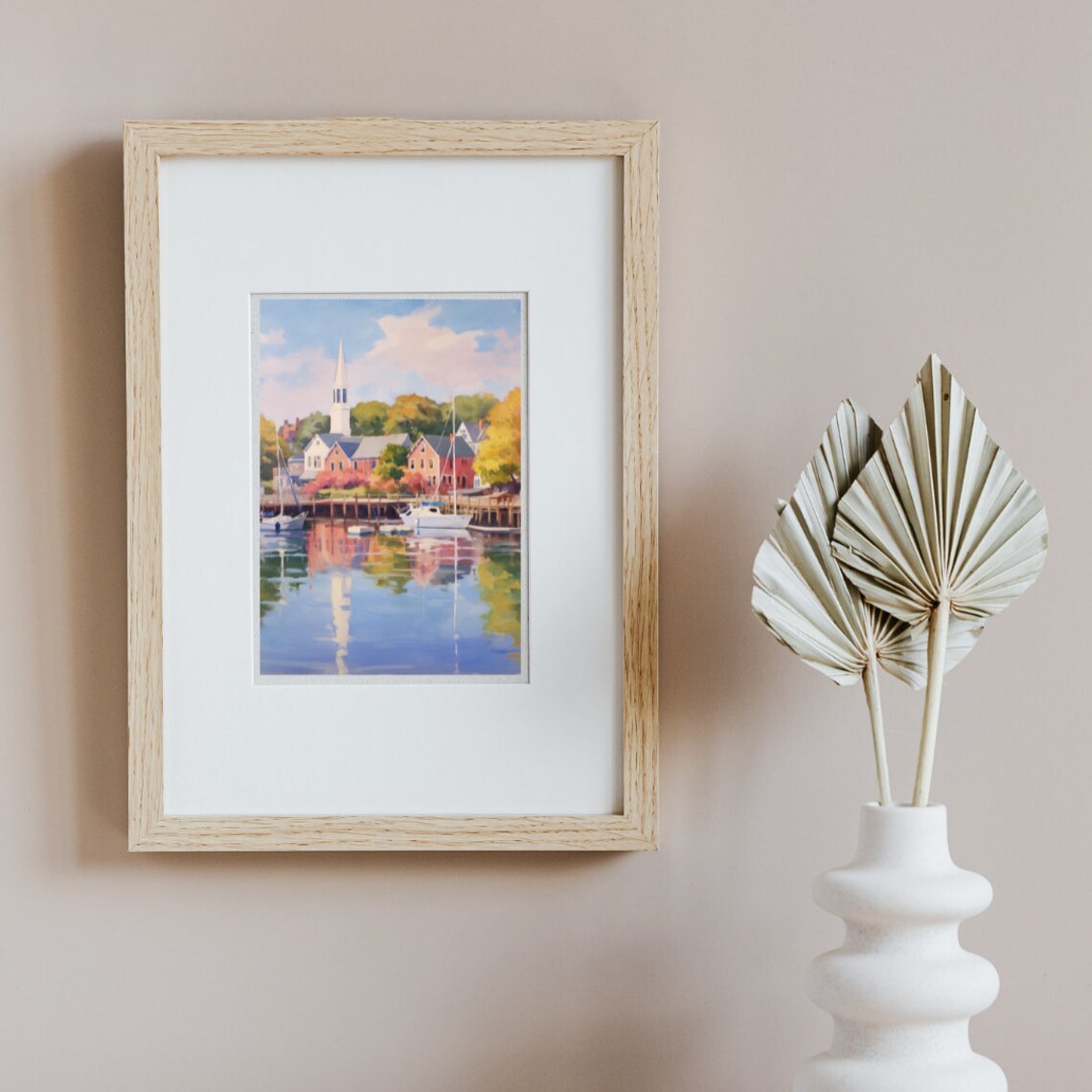 Portsmouth Watercolor Travel Poster, New Hampshire - Image 3