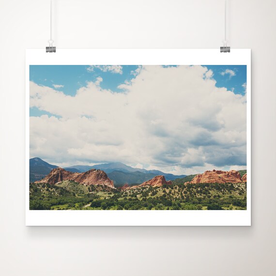 Garden of the Gods Red Rock Formations Colorado Landscape Poster