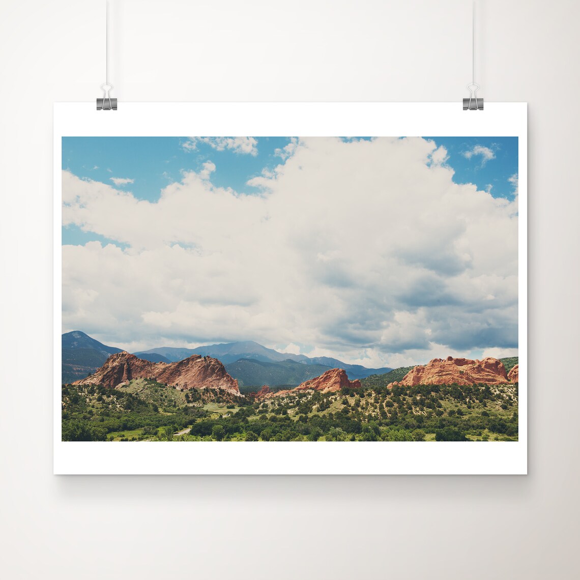 Garden of the Gods Red Rock Formations Colorado Landscape Poster