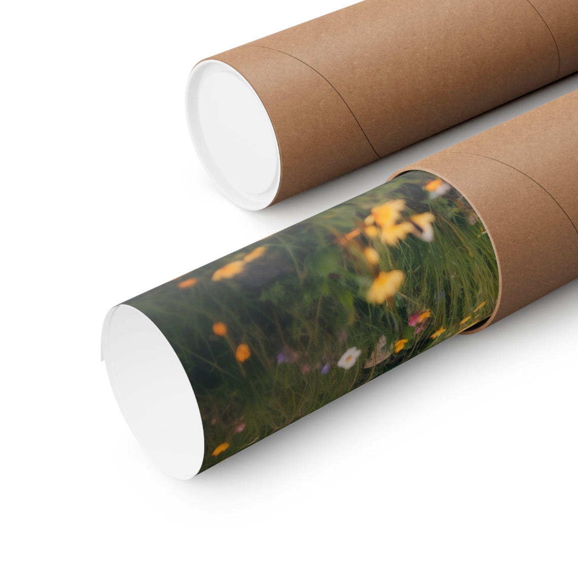 Blooming Wildflower Trail Through Alpine Mountain Meadow Print - Image 2