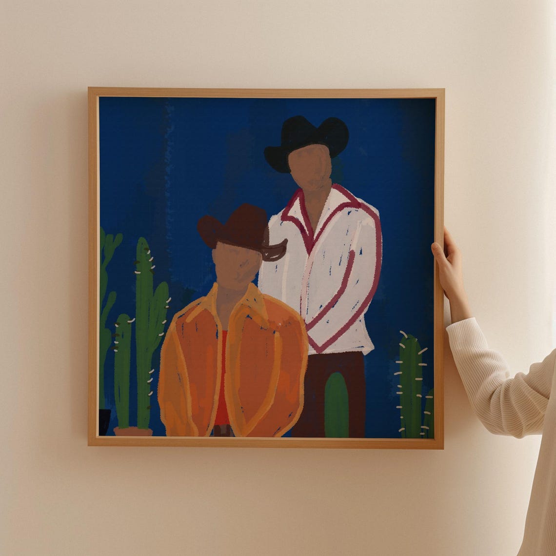 Retro Cowboy Poster Western Illustration Print Bedroom Art Boy Room Decor Funky Wall Print Hand Drawn Art Hallway Decor Art For Living Room - Image 5