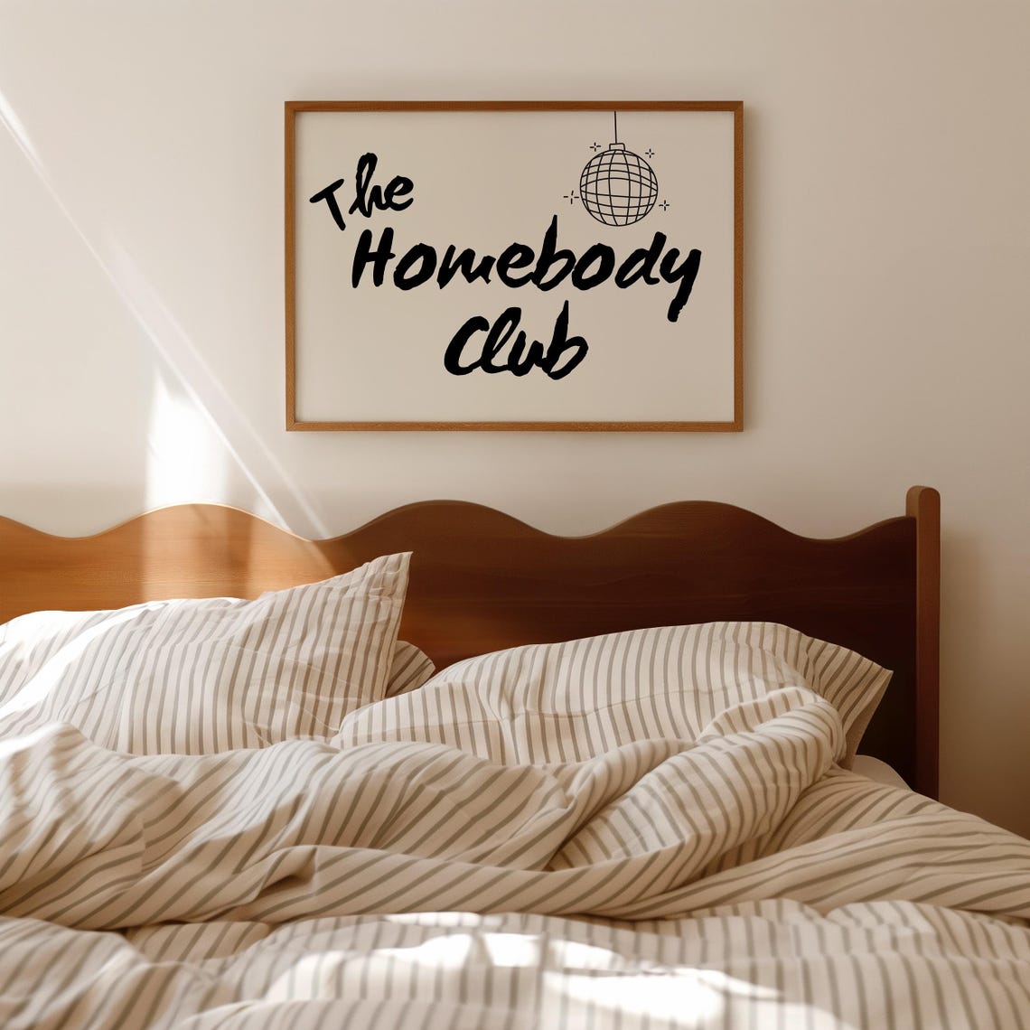 The Homebody Club Script Disco Ball Horizontal Wall Chic Poster