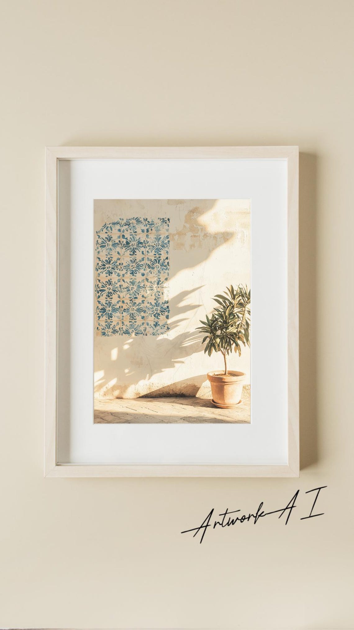 Mediterranean Olive Tree Tiles Art Print, Stylish Rooms