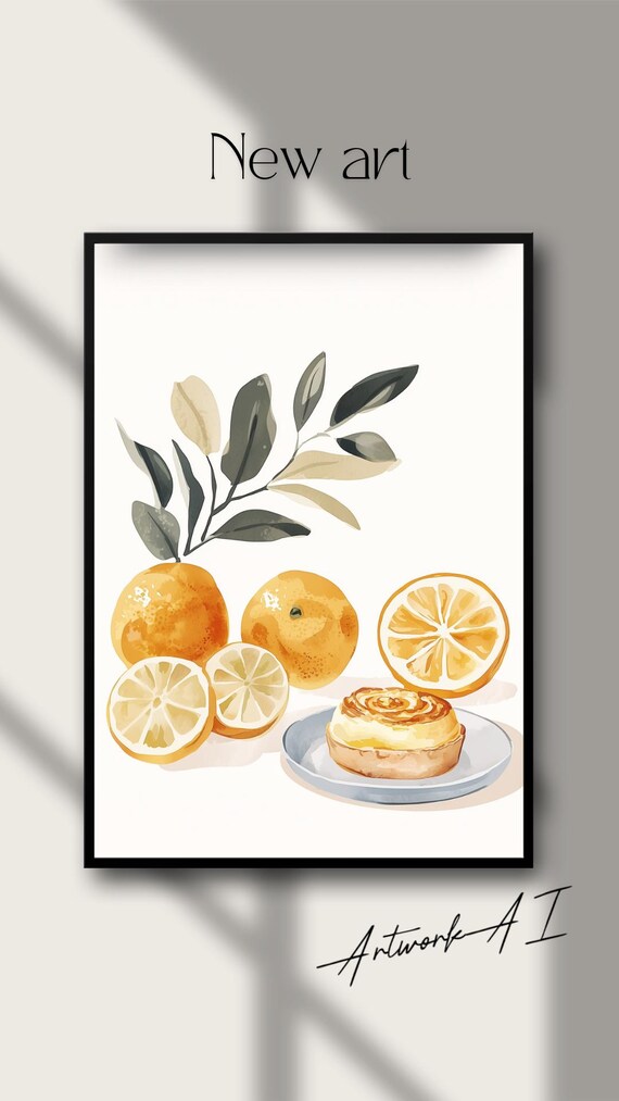 Portuguese Oranges Poster Mediterranean Artwork For A Fresh Home Ideal Gift For Summer Lovers