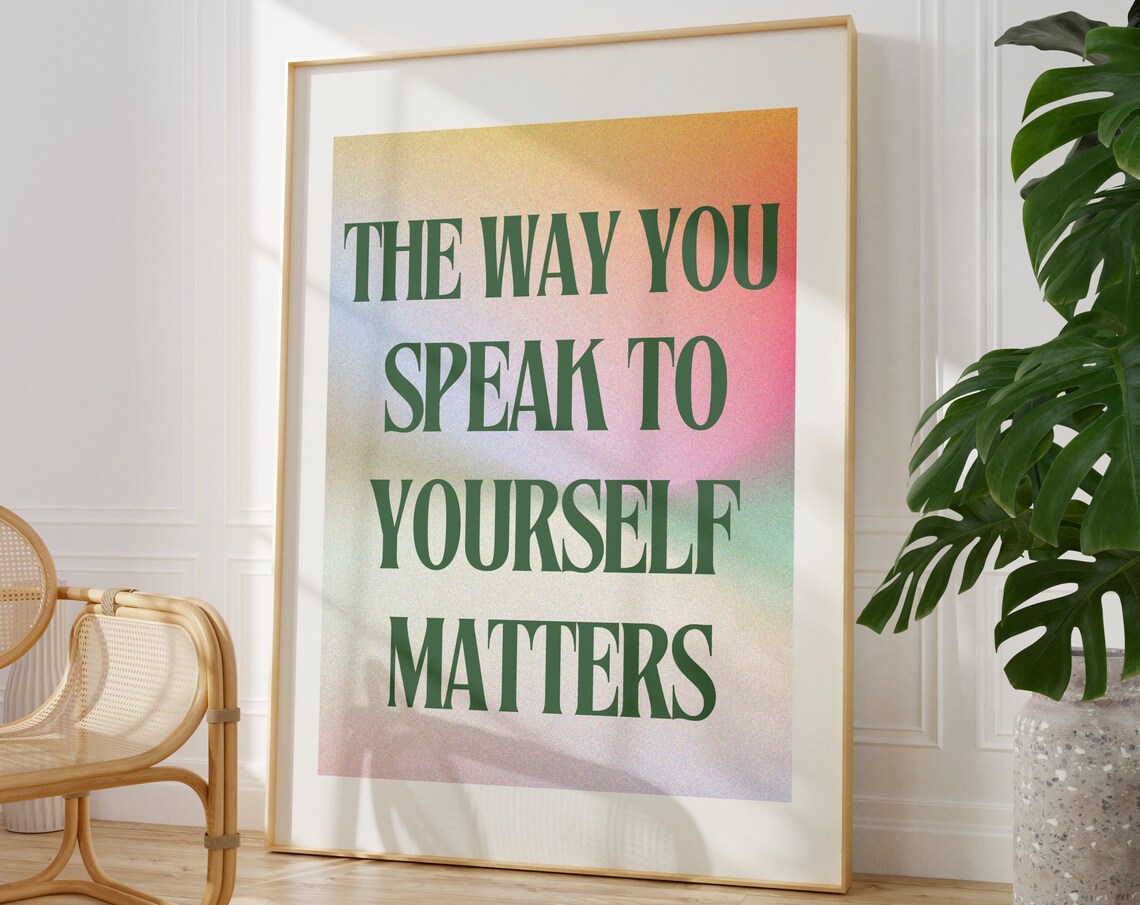 Therapy Office Decor Retro Typography Art Print