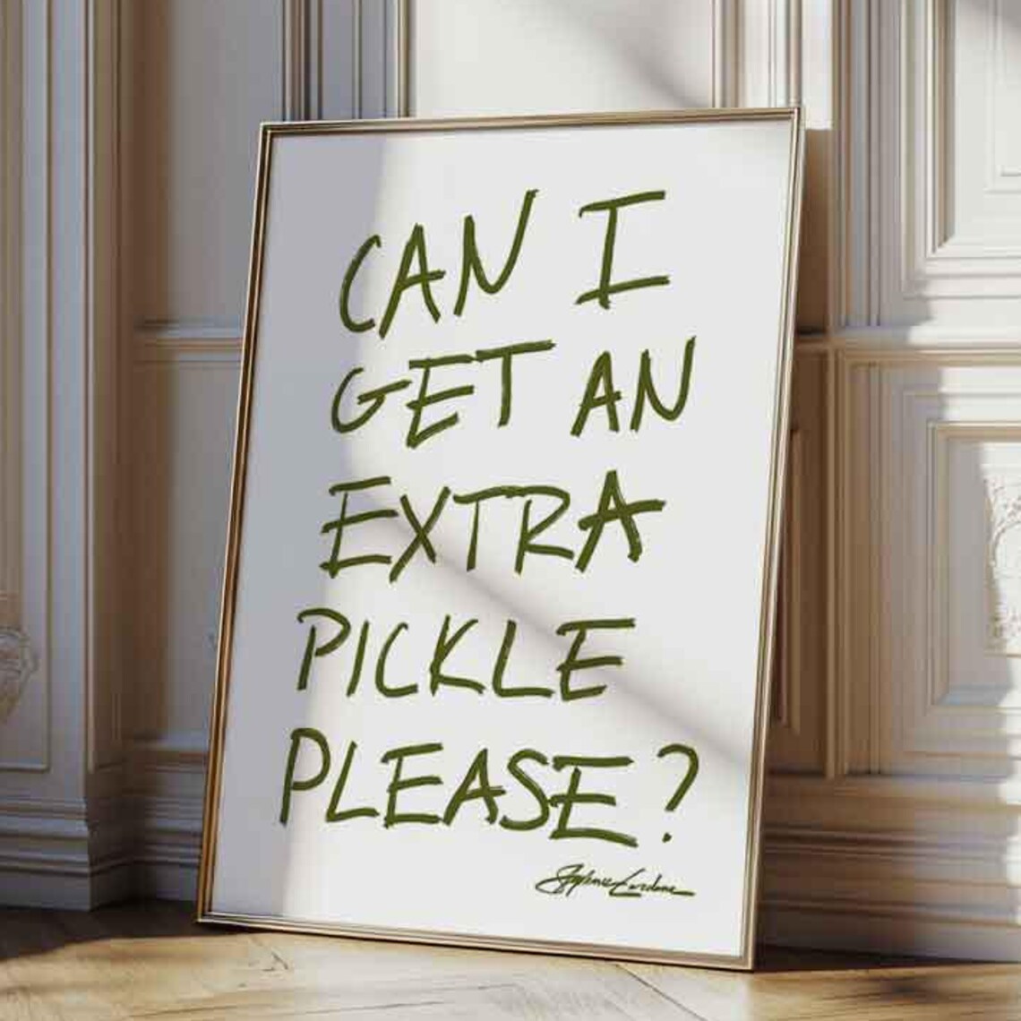 Extra Pickle MCM Dining Room Typography Art Print