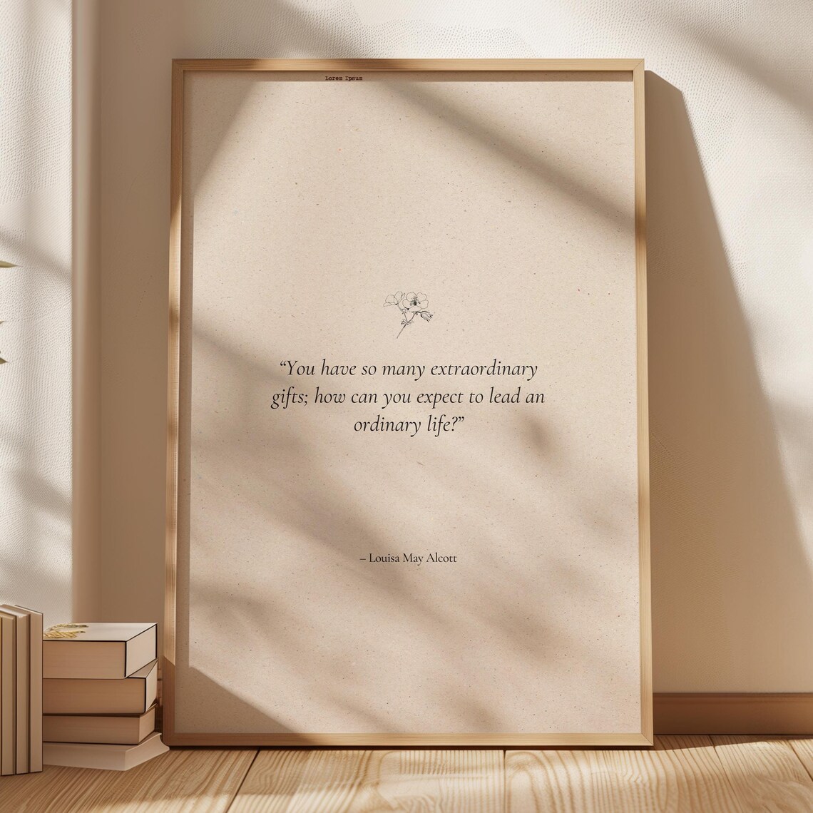 Little Women Quote Print, Louisa May Alcott Literary Art