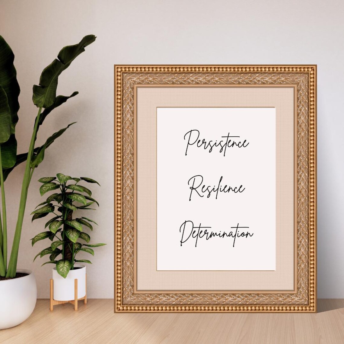 Persistence Resilience Determination Script Word Quote Poster - Image 2
