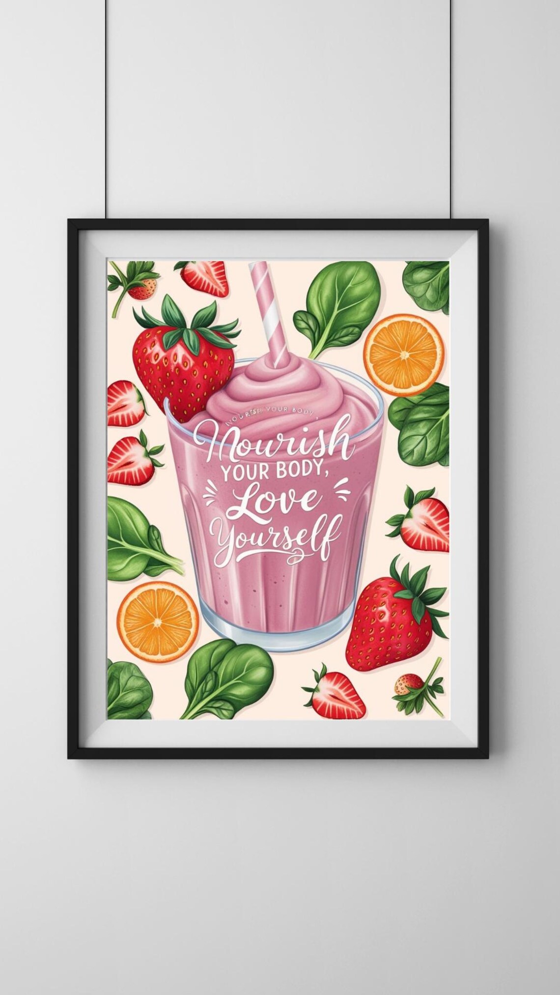 Nourish Your Body Kitchen Wall Art Print - Image 3
