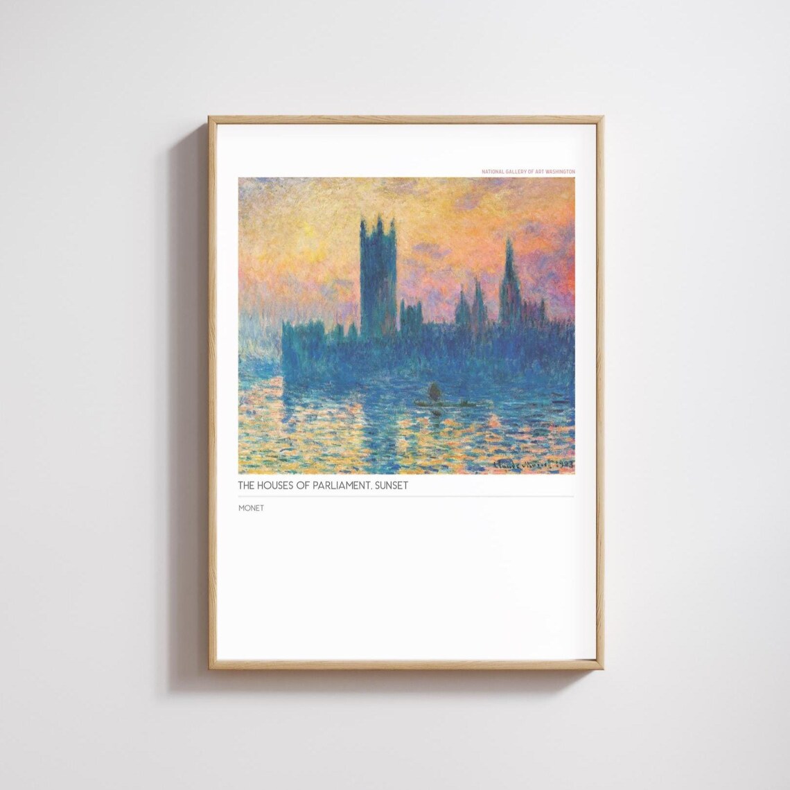 Monet Houses Of Parliament Sunrise, Art Print