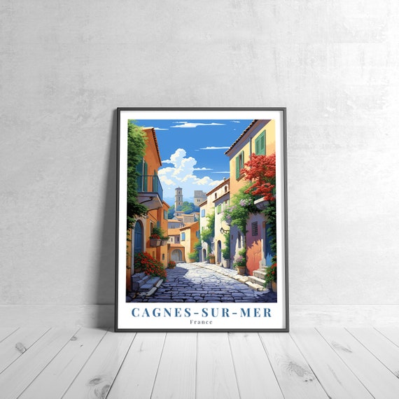Cagnessurmer Vintage Travel Poster Retro France Style Art Prints For Wall Decor