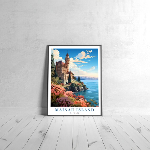 Mainau Island Vintage Travel Poster, Germany