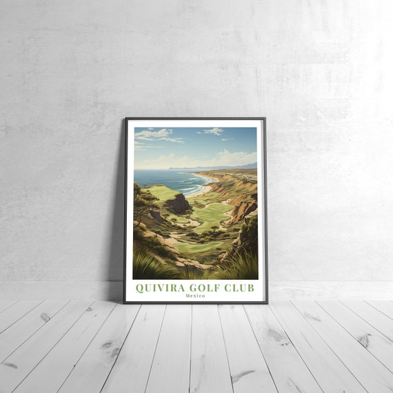 Quivira Golf Club Vintage Travel Poster Retro Mexico Art Print Colorful Home Decor Wall Unique Gift