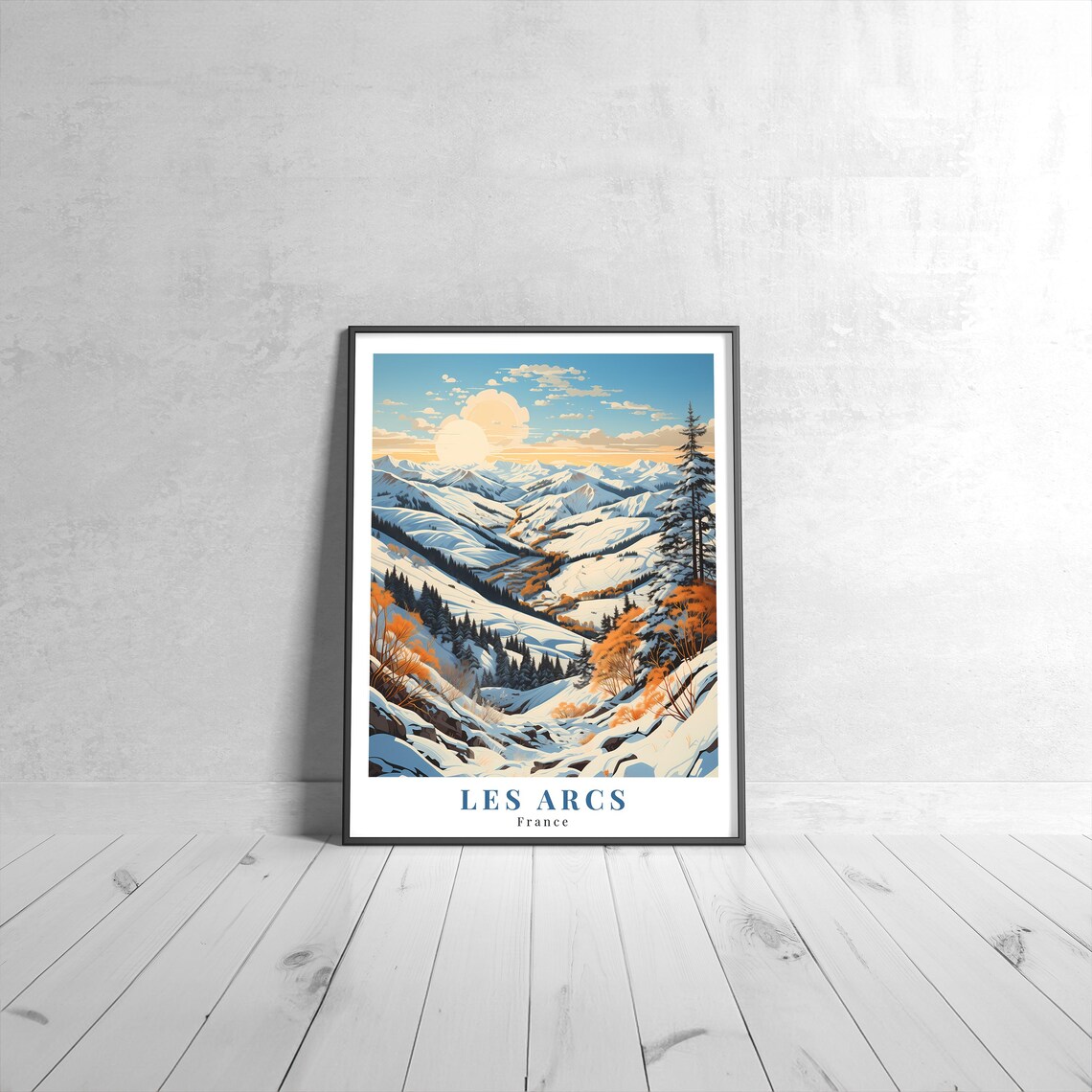 Les Arcs Vintage Travel Poster, France Art Print