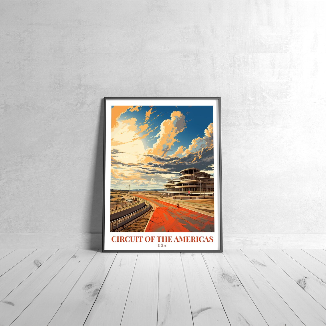 Circuit Of The Americas Vintage Travel Poster