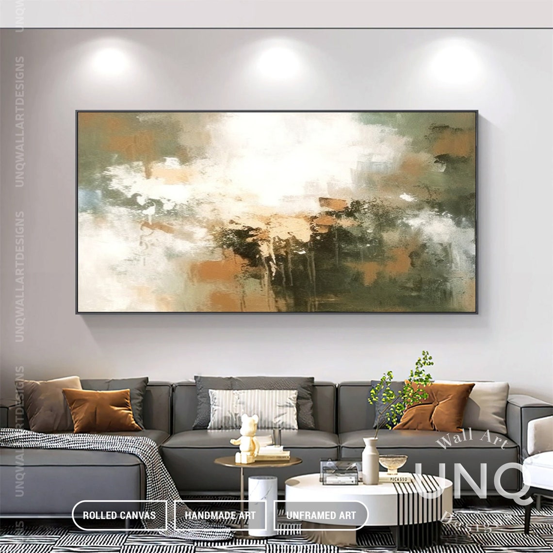 Sage Green Minimalist Abstract Painting Soft Earth Tone Decor Poster - Image 7