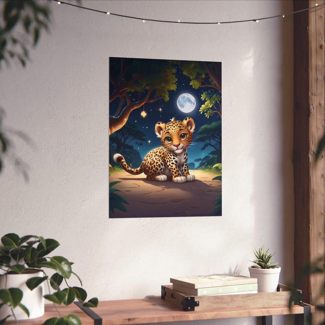 Leopard Whimsical Art Print, Nursery Jungle Theme - Image 4