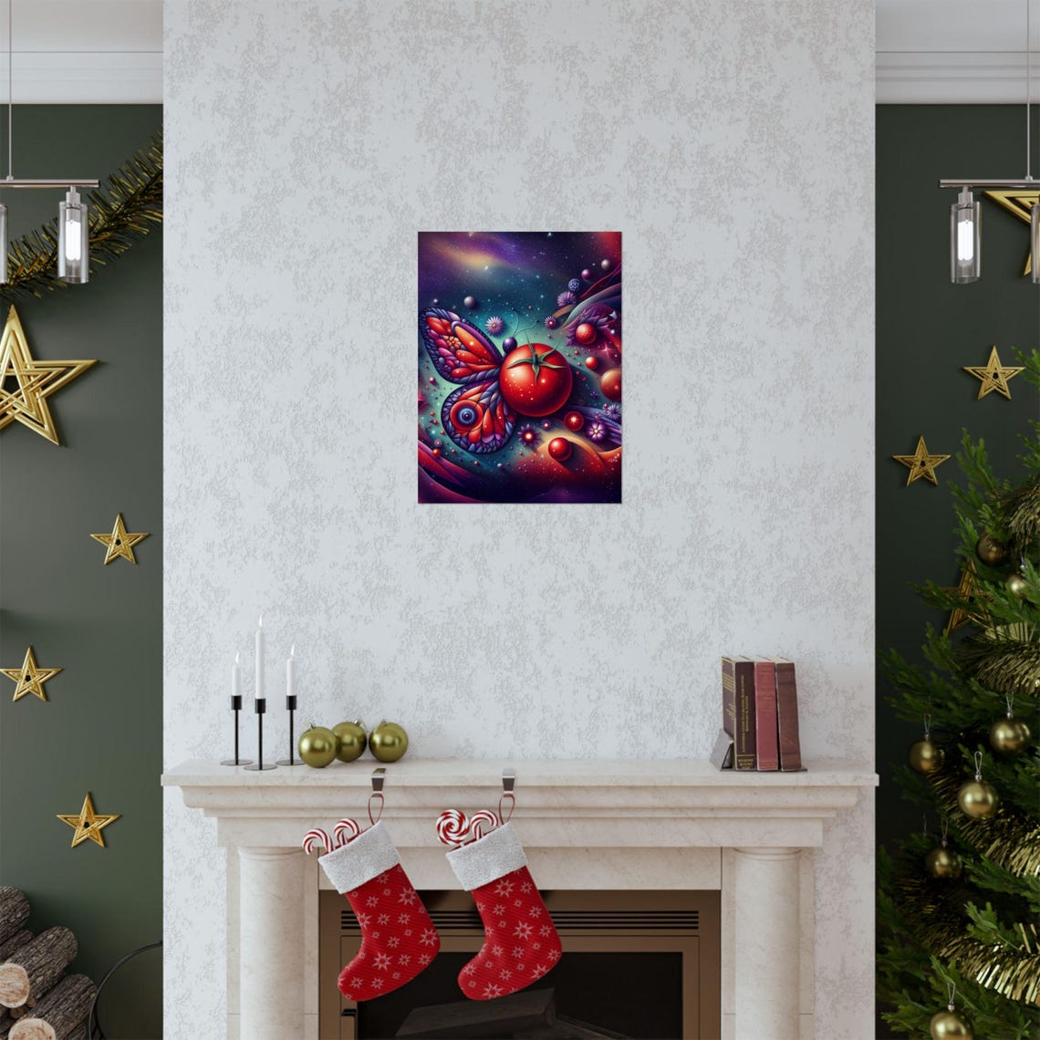 Tomatoes Poster, Vibrant Butterfly Art Print - Image 2