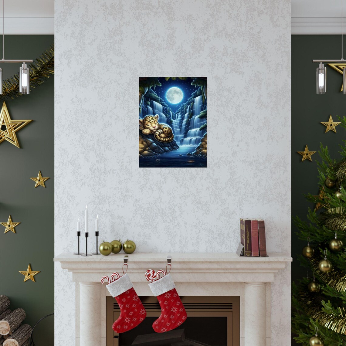 Leopard Poster, Moonlit Forest Bedroom Decor - Image 2