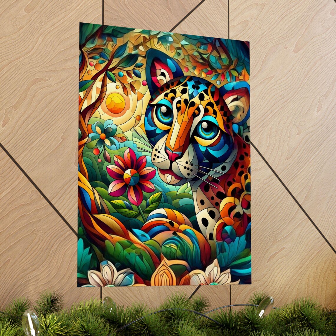Leopard Poster, Bohemian Wildlife Decor - Image 4