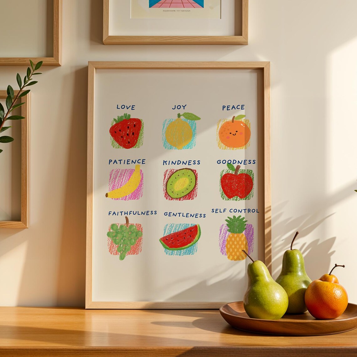 Fruit Of The Spirit Art Print, Bible Verse