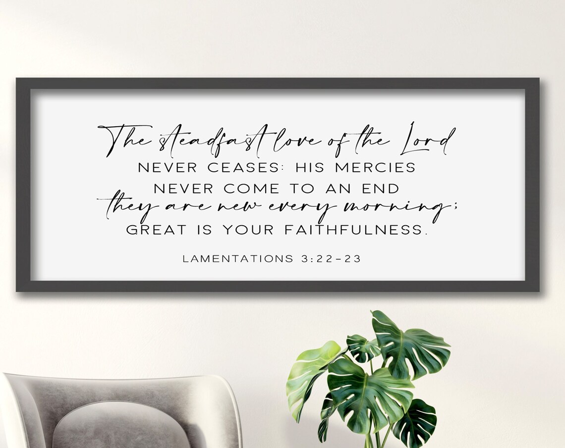 Steadfast Love Bible Verse Sign, Scripture Wall Art