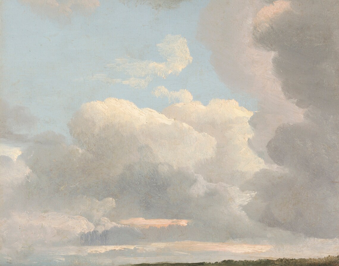 Vintage Sky Cloud Art Print, Farmhouse Nursery Decor - Image 3