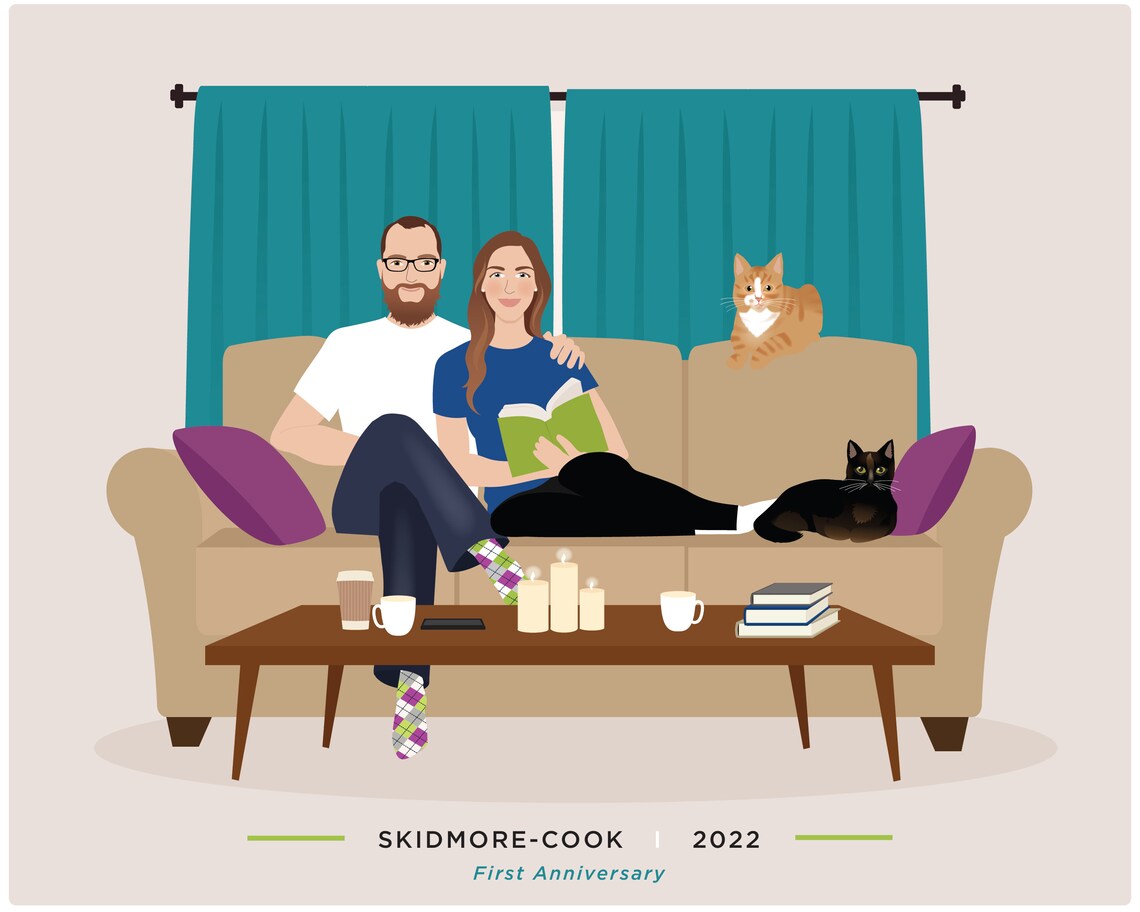 Custom Family Portrait - Personalized Art - Image 4