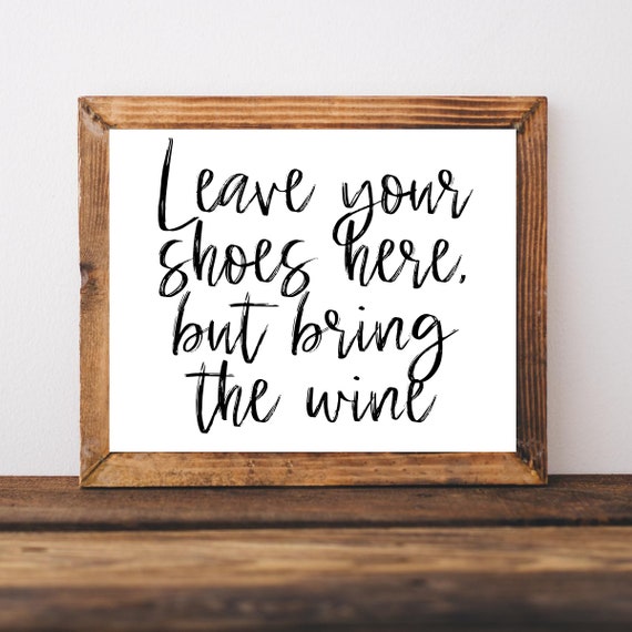 Take Off Your Shoes Sign, Funny Welcome Wall Art Print
