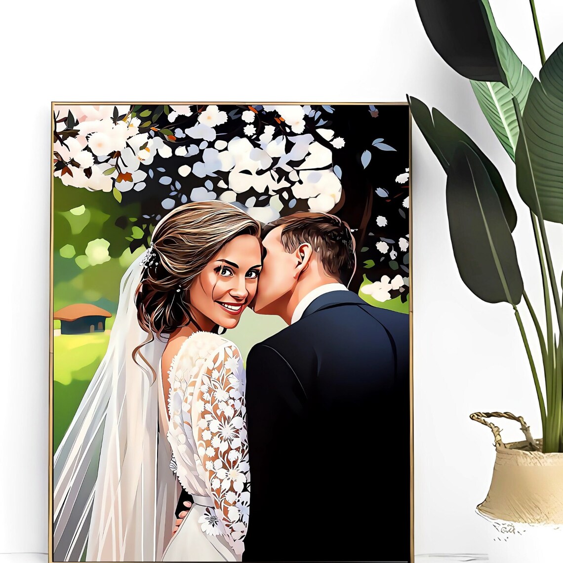 Custom Wedding Portrait, Unique Wedding Gift - Image 6