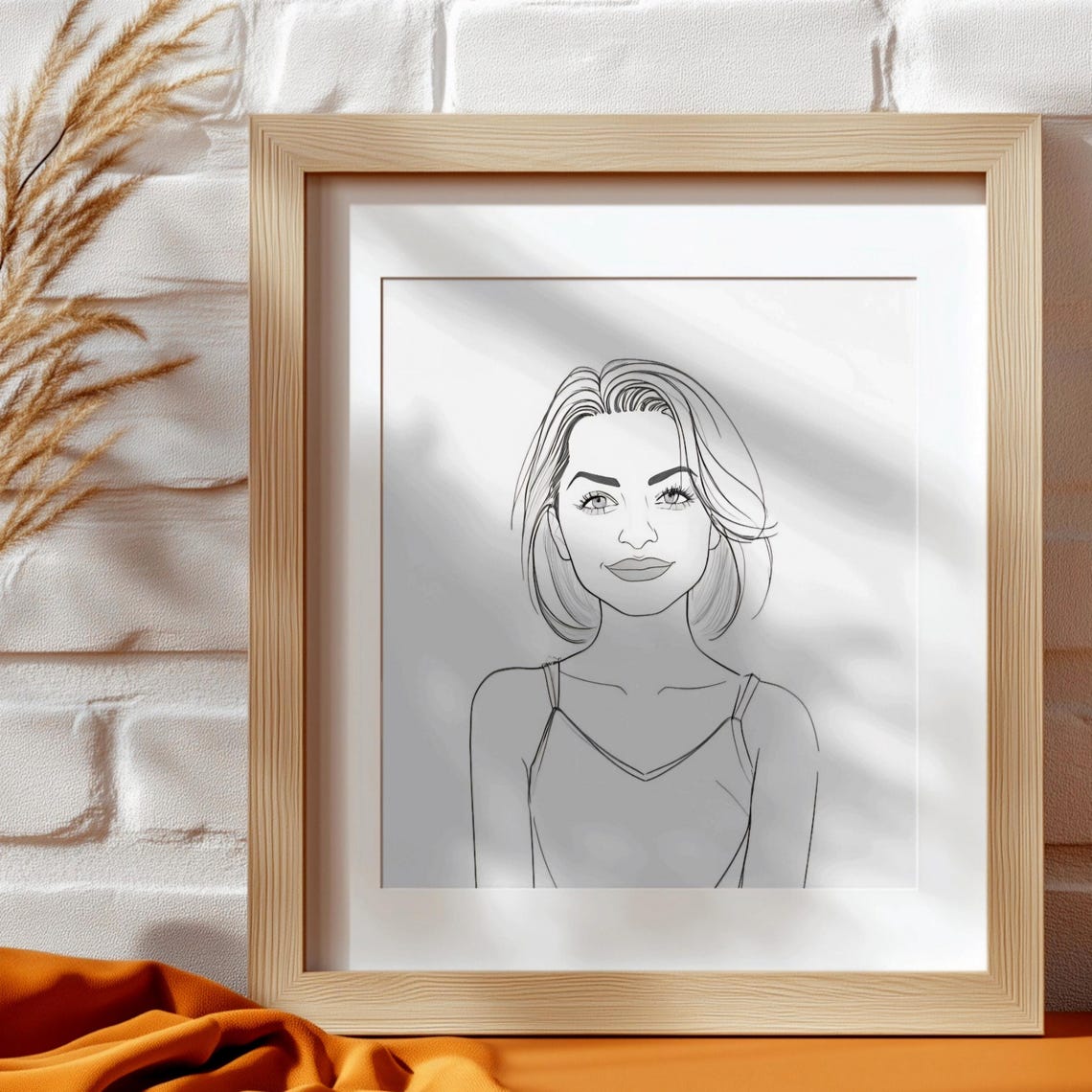 Minimalist Black Line Drawing Portrait Of Man From Photo Poster - Image 4