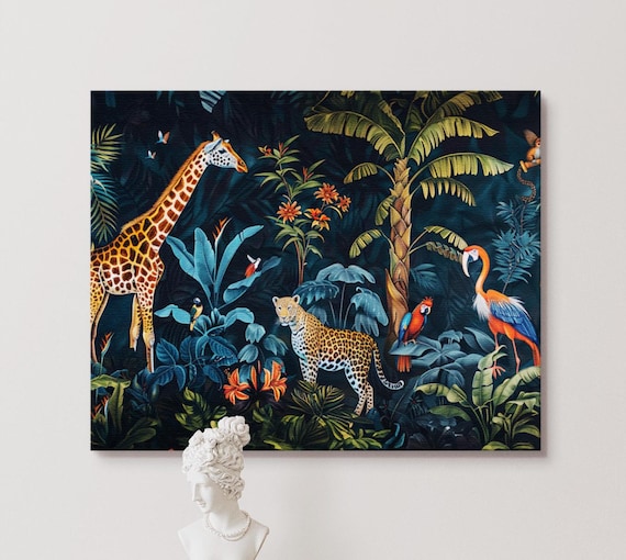 African Animals, Modern Travel Poster