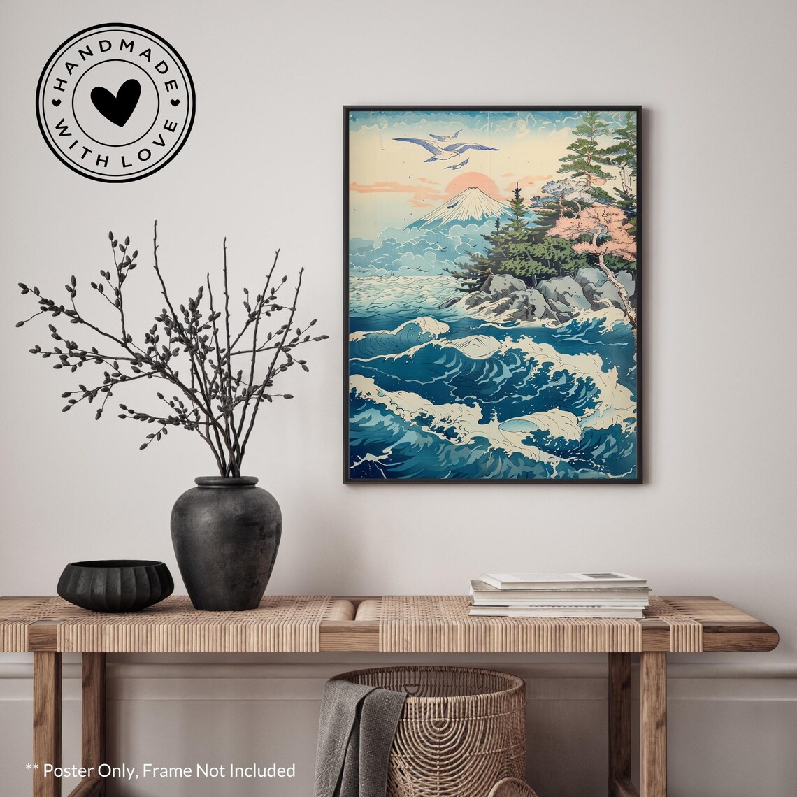Hokusai Ukiyo-E Japanese Landscape Poster Print