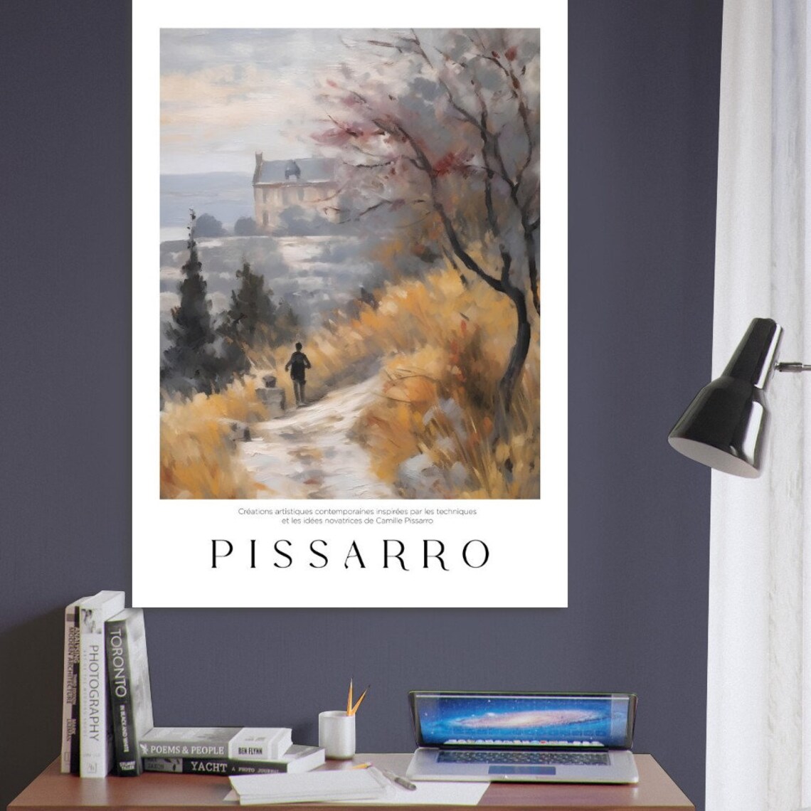 Camille Pissarro Winter Meadow, Museum Exhibition Poster