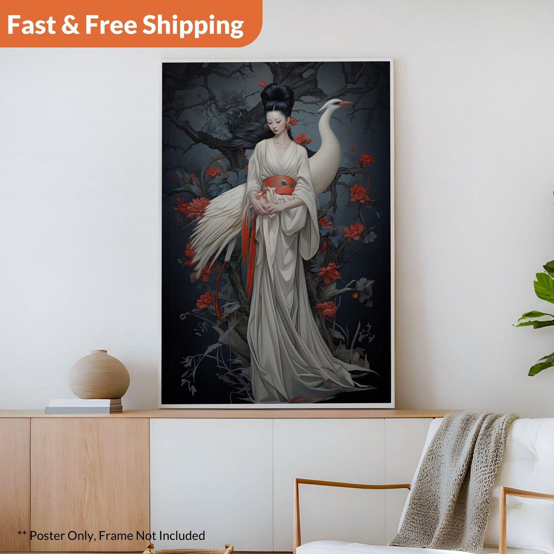 Traditional Chinese Woman, Vintage Asian Dreamscape - Image 2