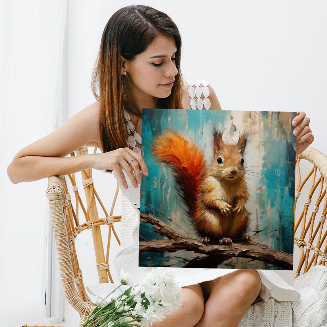 Squirrel Minimalist Art Print, Modern Animal Decor - Image 3