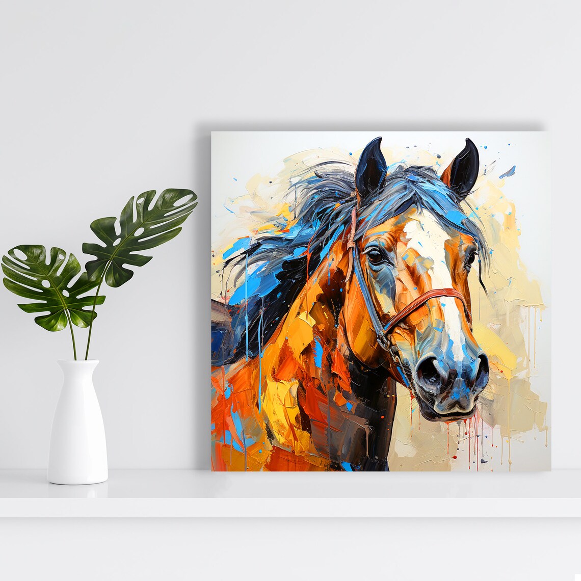 Horse Expressionism Art Print, Contemporary Abstract - Image 2