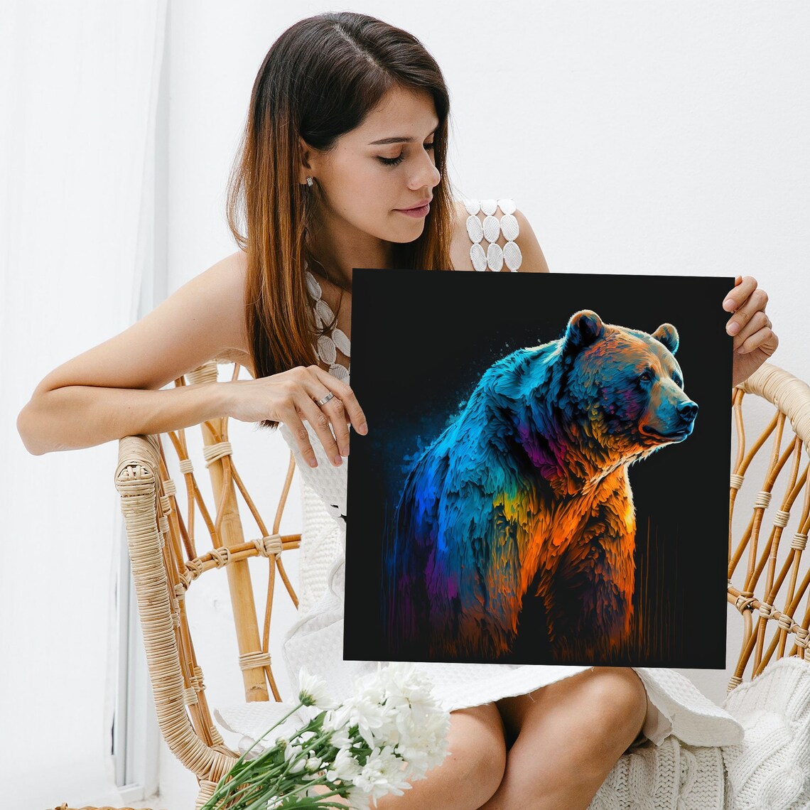 Bear Wildlife Art Poster, Forest Animal Wall Decor - Image 5