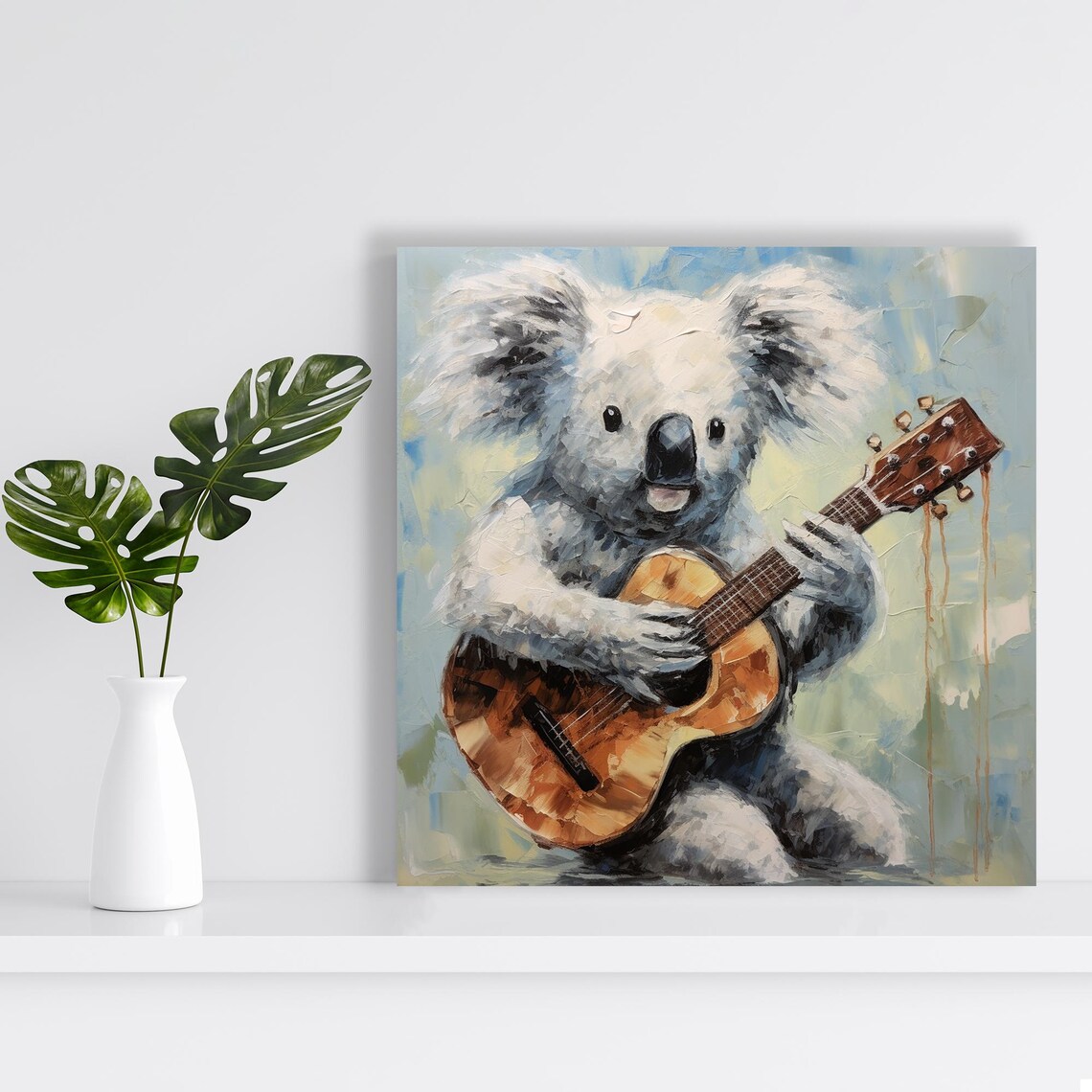 Koala Wall Art, Whimsical Modern Rustic Poster - Image 2
