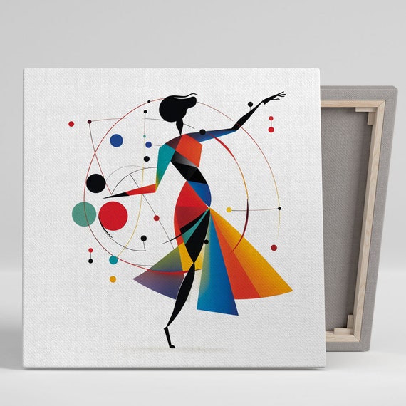 Abstract Dancing Girl Or Poster Contemporary Dance Art Modern Dance Art Abstract Dance Poses Minimalistic Decor Home Decor