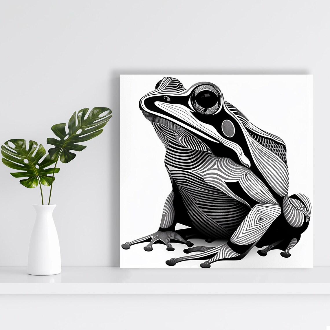 Frog Abstract Minimalist Art Print, Living Room Decor - Image 2