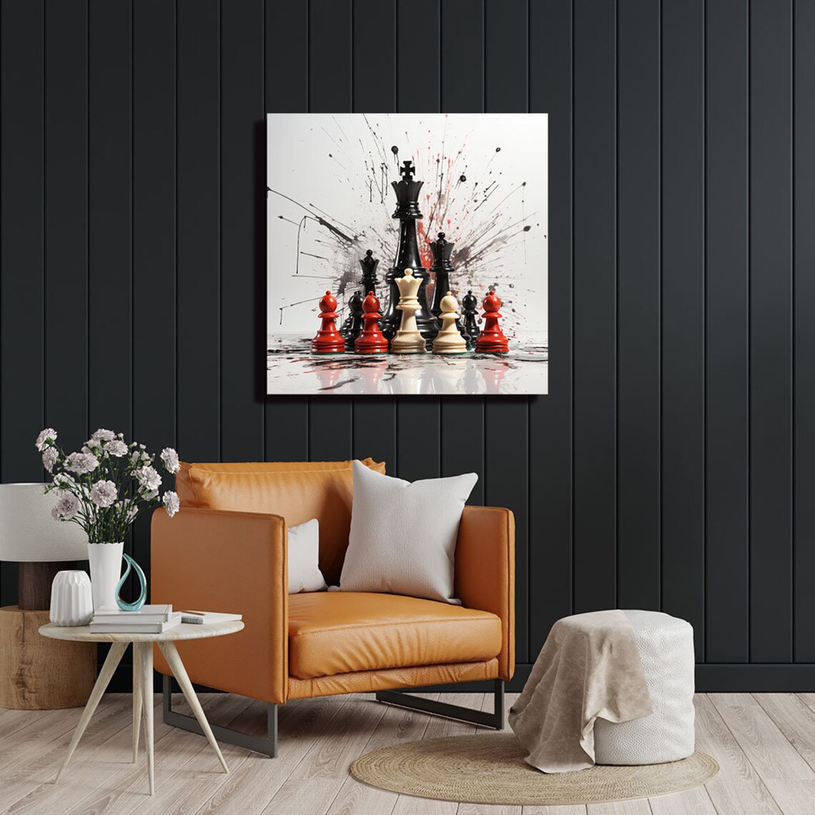 Abstract Chess Minimalist Wall Decor Art Print - Image 2