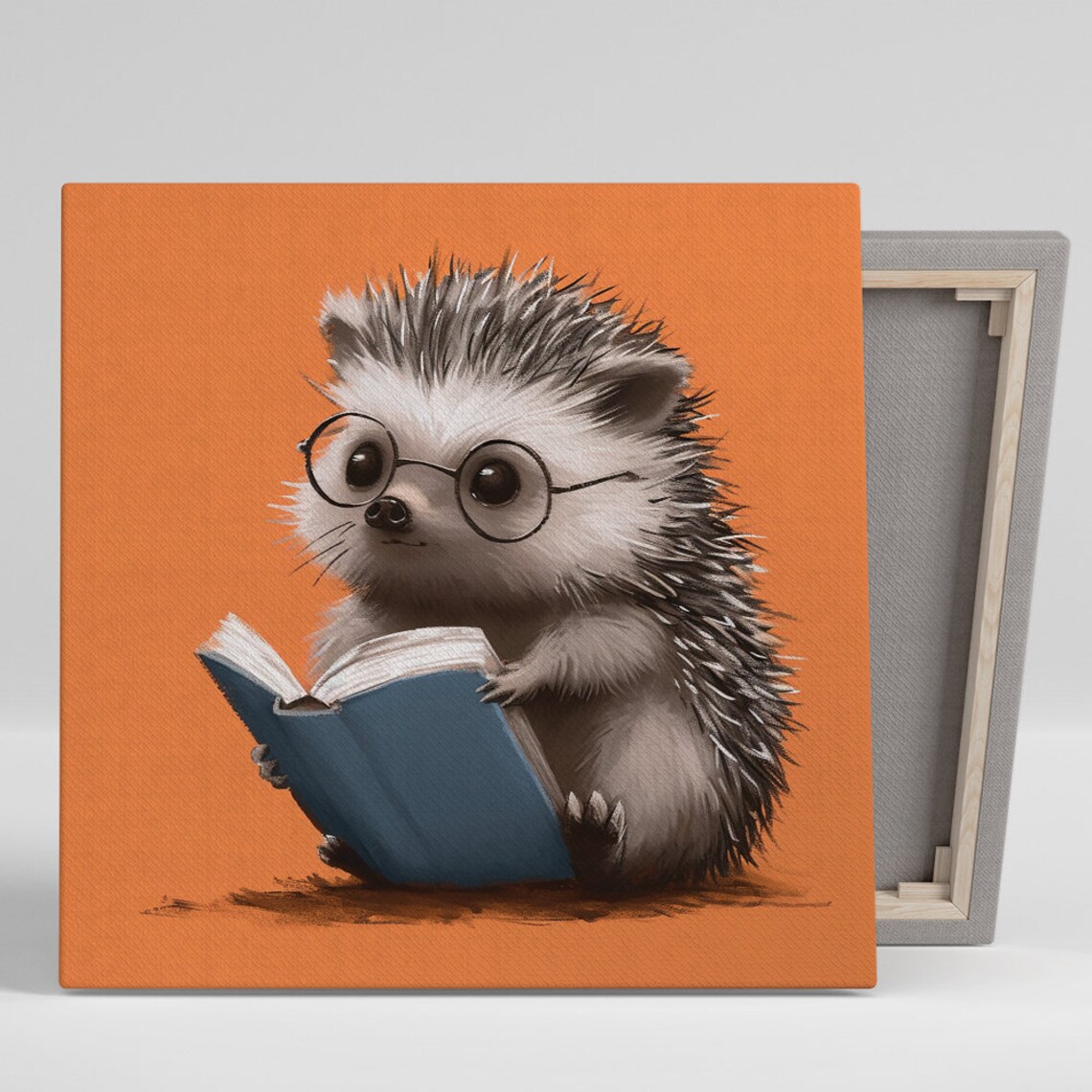 Hedgehog Whimsical Contemporary Art Print, Childrens Room