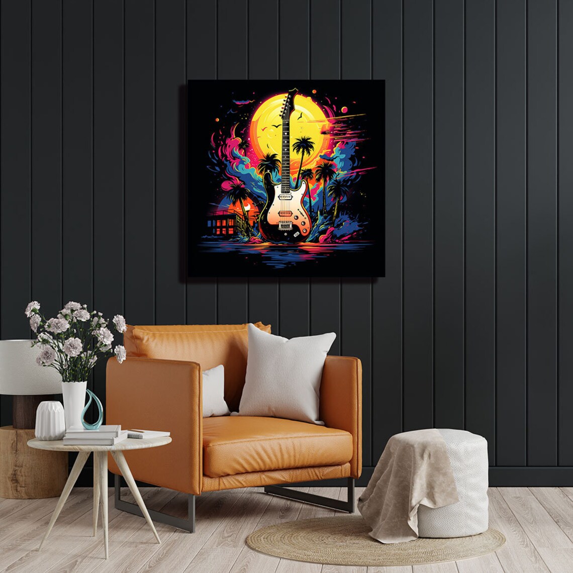 Guitar Wall Art Print, Music-Themed Home Decor - Image 3