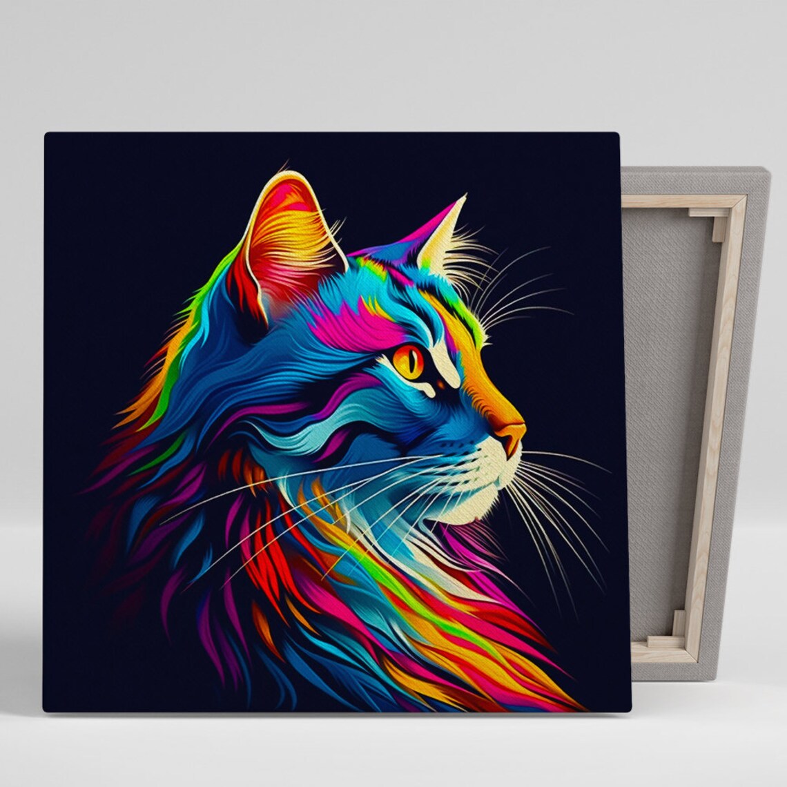 Prismatic Cat Fusion, Pop Art Wall Art Print