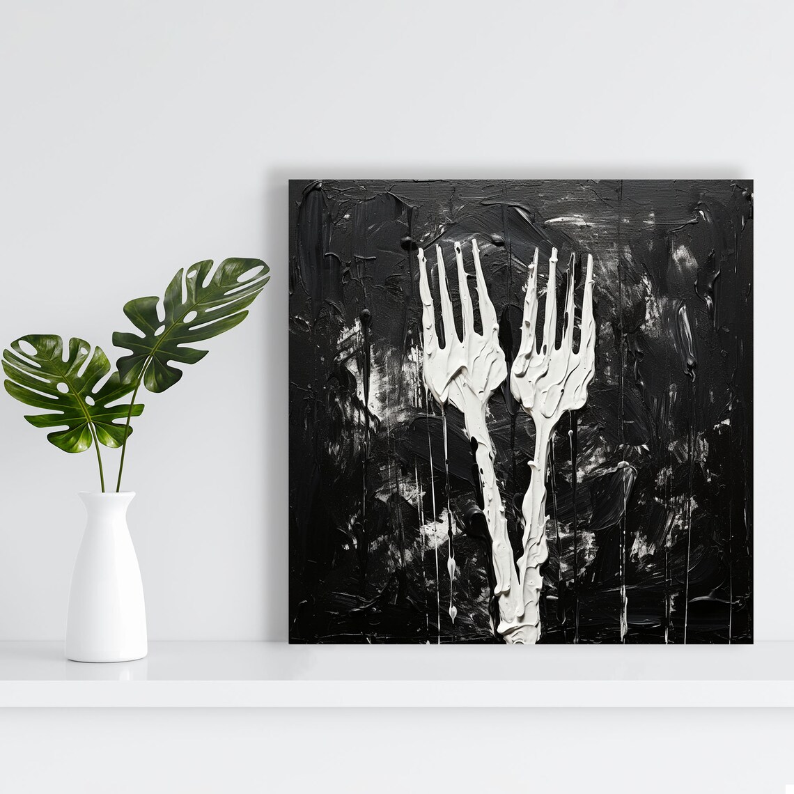 Fork Kitchen Wall Decor, Contemporary Poster - Image 2